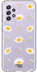 HappyCase Samsung Galaxy A72 Hoesje Flexibel TPU Bloemen Print