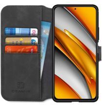 DG Ming Xiaomi Poco F3 / Mi 11i Hoesje Retro Wallet Book Case Zwart