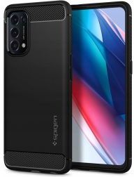 Spigen Rugged Armor Oppo Find X3 Lite / Reno5 Hoesje Back Cover Zwart