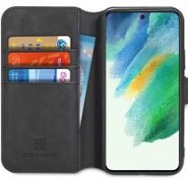 DG Ming Samsung Galaxy S21 FE Hoesje Retro Wallet Book Case Zwart