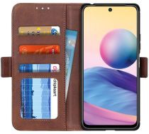 Geen Xiaomi Redmi Note 10 5G/Poco M3 Pro Hoesje Wallet Book Case Coffee