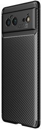 Selected by GSMpunt.nl Google Pixel 6 Hoesje Siliconen Carbon TPU Back Cover Zwart