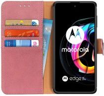 KHAZNEH Motorola Edge 20 Lite Hoesje Wallet Book Case Roze