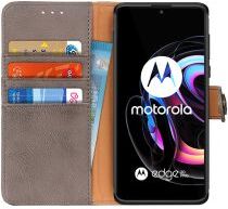 KHAZNEH Motorola Edge 20 Pro Hoesje Wallet Book Case Grijs