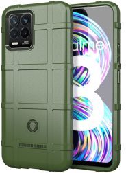 Geen Realme 8 4G Hoesje Shock Proof Rugged Shield Back Cover Groen