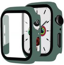 Geen Apple Watch 7 45MM Hoesje Hard Plastic Bumper met Tempered Glass Groen