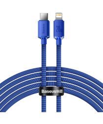 Baseus Crystal Series USB-C naar Apple Lightning Kabel 20W 2M Blauw