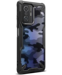 Ringke Fusion X Xiaomi 11T/11T Pro Hoesje Back Cover Camo Zwart