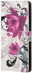 Geen Samsung Galaxy M52 Hoesje Portemonnee Book Case Rozen Print