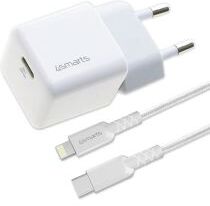 4smarts 30W USB-C Snellader met Apple Lightning Kabel 1.5M MFi Wit