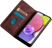 Geen Samsung Galaxy S22 Plus Hoesje Book Case met Pasjes Kunstleer Bruin