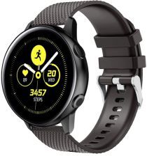 Geen Universeel Smartwatch 20MM Bandje Siliconen met Gesp Sluiting Zwart