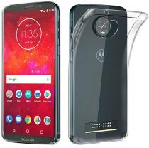 Geen Motorola Moto Z3 Play Hoesje Dun TPU Transparant