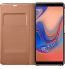 Samsung Galaxy A7 2018 Portemonnee Hoesje Goud