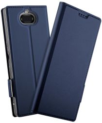 Geen Sony Xperia 10 Plus Luxe Portemonnee Hoesje Blauw