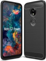 Selected by GSMpunt.nl Motorola Moto G7 Power Geborsteld TPU Hoesje Zwart