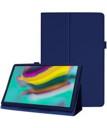 Geen Samsung Galaxy Tab A 10.1 (2019) Two-Fold Book Hoes Blauw