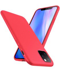Selected by GSMpunt.nl Apple iPhone 11 Pro Max Twill Slim Texture TPU Hoesje Rood
