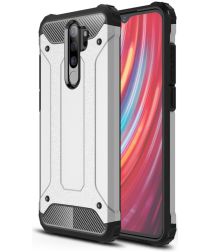Geen Xiaomi Redmi Note 8 Pro Armor Guard Hybrid Case Zilver