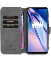 DG Ming Retro Portemonnee OnePlus 7T Hoesje Grijs