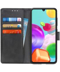 Geen Samsung Galaxy A41 Wallet Stand Case Zwart