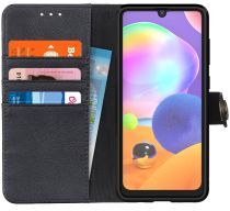 KHAZNEH Samsung Galaxy A31 Hoesje Portemonnee Book Case Zwart