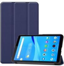 Geen Lenovo Tab M7 Hoesje Tri-Fold Book Case met Standaard Blauw