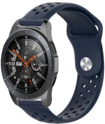 Geen Universeel Smartwatch 22MM Bandje Siliconen met Ventilatiegaten Blauw