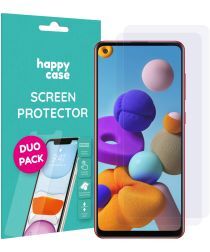 HappyCase Samsung Galaxy A21s Ultra Clear Screen Protector Duo Pack