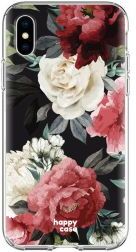 HappyCase Apple iPhone XS Flexibel TPU Hoesje Rozen Print