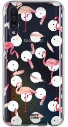 HappyCase Samsung Galaxy A70 Flexibel TPU Hoesje Flamingo Print