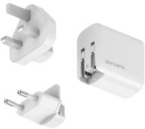 4smarts 18W Reislader Set met USB en USB-C Poort Wit