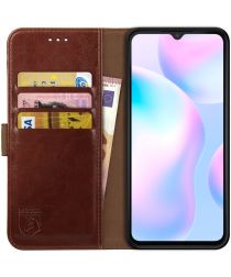 Rosso Element Xiaomi Redmi 9A Hoesje Book Cover Wallet Case Bruin