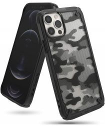 Ringke Fusion X Apple iPhone 12 / 12 Pro Hoesje Camo Zwart