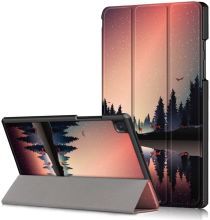 Geen Samsung Galaxy Tab A7 (2020) Tri-Fold Hoes met Bomen Print