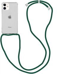 Selected by GSMpunt.nl Apple iPhone 12 Mini Hoesje Back Cover met Koord Donker Groen