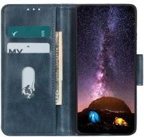 Geen Xiaomi Redmi 9C Portemonnee Stand Hoesje Crazy Horse Blauw