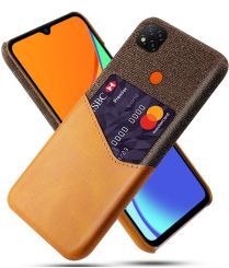 Geen Xiaomi Redmi 9C Stoffen Hoesje met Kaartsleuf Bruin