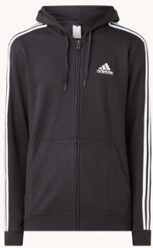 adidas 3-Stripes trainingssweatvest met logoborduring - Zwart