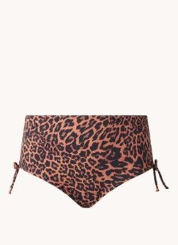 PrimaDonna Holiday high waisted bikinislip met panterprint - Oranjebruin