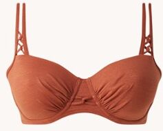 PrimaDonna Manuia voorgevormde balconette bikinitop met lurex - Donkeroranje