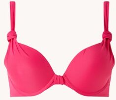 Hunkemöller Voorgevormde push-up bikinitop met plooidetail - Roze