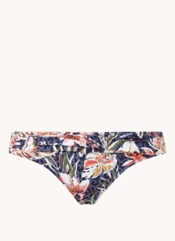 Cyell Bikinislip met bloemenprint - Staalblauw