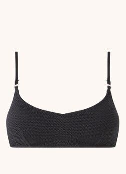 Seafolly Sea Dive voorgevormde bralette bikinitop - Zwart