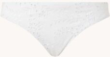 Seafolly Costa Bella hipster bikinislip met broderie - Wit