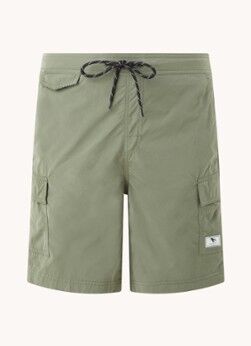 Ted Baker Cargo zwemshorts met klepzakken - Legergroen