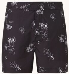 Ted Baker Burrel zwemshorts met steekzakken en print - Zwart