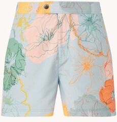 Ted Baker Dunphy zwemshorts met steekzakken en print - Lichtgrijs