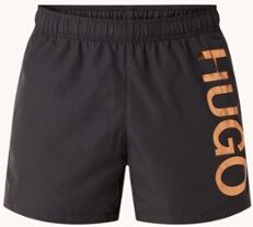 HUGO BOSS Abas zwemshorts met logo en steekzakken - Zwart