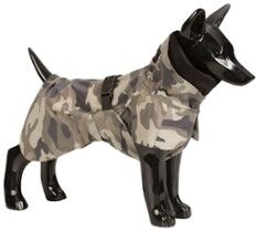 PAIKKA Recovery Camo Rain Coat regenjas met thermo en reflectie voor honden - Grijs